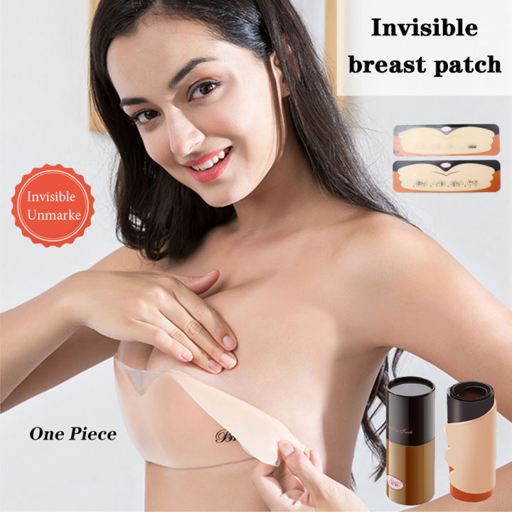 2 Pieces Adhesive Bra, Strapless Push Up Bra Invisible Silicone