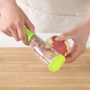 HUNIU Storage Tube Vegetable Peeler Easy Grip Ergonomic Handle Peeling Tool Kitchen Tools Creative Peeler with Organizer Food Prep