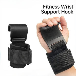 【2 PCS】Fitness Wrist Support Hook Weightlifting Pull-up Dumbbell Strength Training Grip Hook Deadlift Steel Thickened