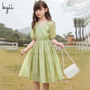 KYII Girls dress Korean short sleeve Dress ky22134
