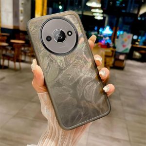 A3 Xiaomi Redmi เคส4G สำหรับ Xiaomi Redmi A3 4G RedmiA3เรดเคสโทรศัพท์2024กลิตเตอร์ TPU นุ่มซิลิโคนยืดหยุ่นลายขนนกกันกระแทกปกป้องเลนส์กล้องติดกันชน