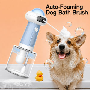 Automatic Pet Foam Dispenser USB Rechargeable Dog Bath Brush Cat Grooming Shampoo Sprayer for Dogs & Cats