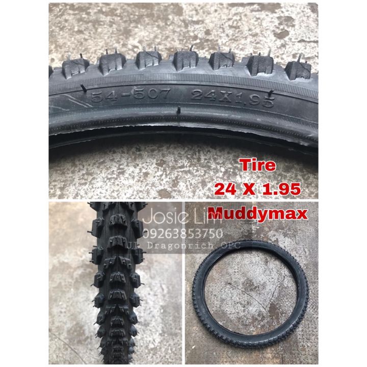 Tire Gulong 24 X [MUDDY MAX] Bike Tire Gulong Exterior Gulong Interior  Set