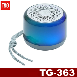 T&G TG-363 TWS LED Colorful Lights with Strap Portable Wireless Desktop Stereo Music Speaker Multi Function