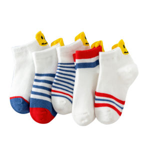 Kids Corner High Quality Cotton 5 Pairs Cartoon Graphic Design Kids Baby Socks for Boys and Girls 1-12 Years Old