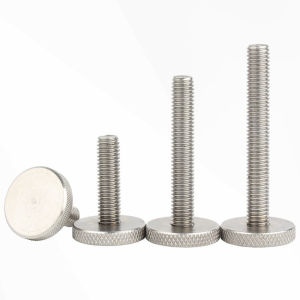 M5 M6 M8 M10 GB835 304 A2-70 Stainless Steel Knurl Flat Head Hand Tighten Curtain Wall Glass Thumb Screw Bolt