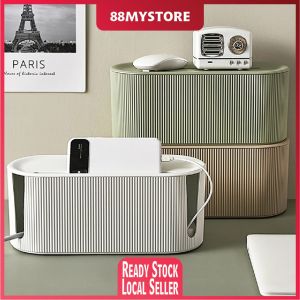 88MYSTORE Nordic Style Home Cable Storage Organizer Wire Box Extension Cable Plug Safety Power Cod Computer Wire Socketporary Charger