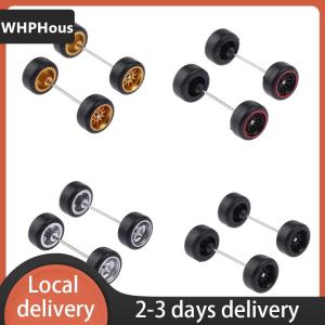 [COD] WHPHous Ship within 24 hours Innovative ABS Basic Modified Parts Vehicle Toy For Hotwheels Tomica Mini GT 1 Set 1 64 Model Car Wheels With Rubber Tires