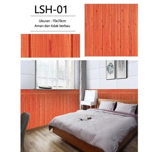 Wallfoam Stiker Dinding 3D Motif Kayu Premium 70*70cm Wallpaper Sticker Foam High Quality Termurah Reall cod Wallfoam Hiasan Dekorasi Kamar Ruangan