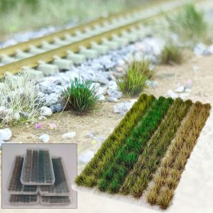 OUREAL 120PCS Multicolor Grass Tufts 8mm Height Self-Adhesive Artificial Flower Cluster Creative Modeling Materials Simulation Wargame Scenery Toy