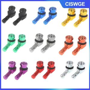 CISWGE 1 chiếc van xe máy thân van hợp kim nhôm góc 90 độ nắp van không săm cho lốp bánh xe phụ tùng vành bánh xe