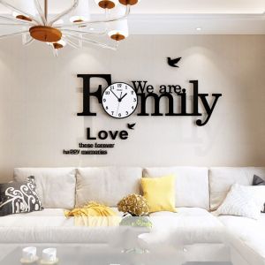 Đồng hồ treo tường hiện đại CL013 - We are family 🕘🕘🕘 Kích Thước: 30x86 33.5x100 42.5x120cm (mặt đồng hồ 20 24 36 cm
