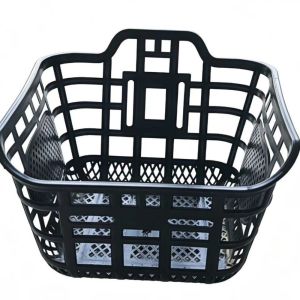 MIRELINA Cố định và bền bỉ Giỏ xe đạp phía sau Dễ dàng cài đặt Nhựa Giỏ xe đạp cỡ lớn Đen Giỏ xe đạp leo núi Phụ kiện xe đạp gấp cho trẻ em