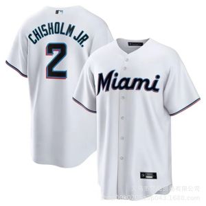 Marlins Baseball Uniform 2 No. MARLINS JERSEYS CHISHOLM JR.2 No.