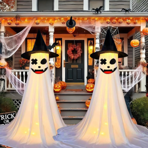 2Pcs 120cm Large Ghostly Ornament Halloween Decoration for Indoor and Outdoor Decoration Halloween Party Centerpiece