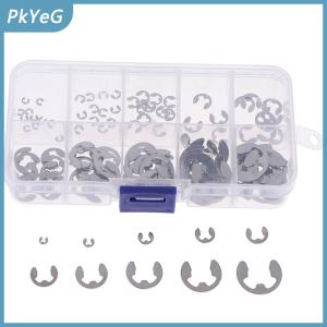 PkYeG Cái hộp 120 Bộ phân loại kẹp giữ Vòng kẹp điện tử bằng thép không gỉ 304 m1.5 M10