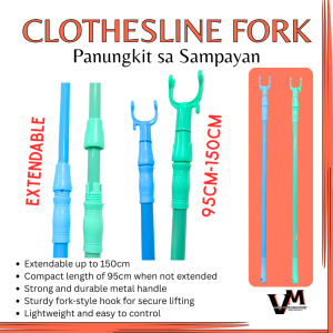 Extendable Clothesline Fork (Panungkit sa Sampayan) – Metal Handle by varietyvillemarket