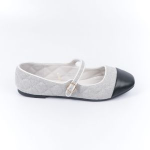 Blow BLWF 0015 Fala Toe Cap Quilted Mary Jane Ballet Flats Shoes Wanita Sepatu Hitam Women Shoes