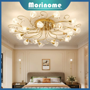 Lampu Plafon Kristal Lampu Hias Gantung 19 kepala Luxury Modern Minimalis Crystal Ceiling Lamp Light Ruang Tamu Kamar Tidur G9 MOOISHC