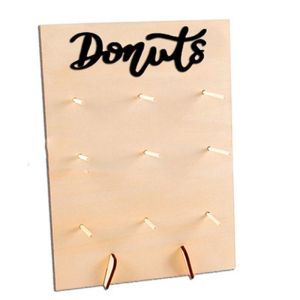 Donut Display Holder Donut Stand Woodenwall Rak Donat Bahan Kayu Table Wedding Decoration