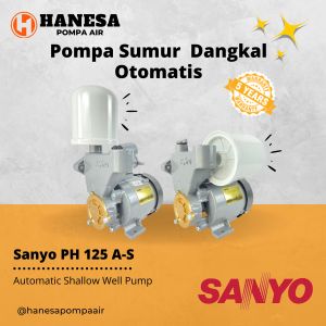 Sanyo PH 125 A-S Pompa Air Sumur Dangkal Otomatis