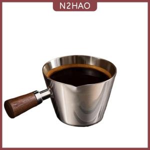 N2HAO Cốc đong espresso cốc uống espresso cỡ nhỏ có tay cầm phụ kiện quầy bar cà phê mini có vòi hình chữ V