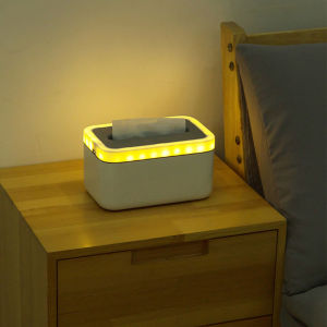 【Ready Stock】Creative Tissue Box With Night Light Touch Control Lights Waterproof Removable Tissue Box Dining Table Storage Box