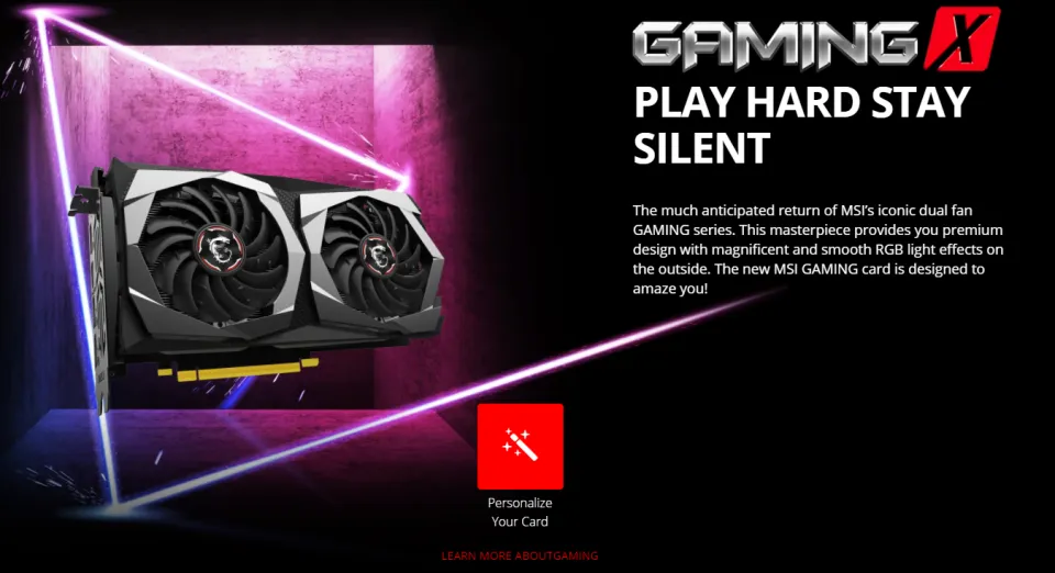 MSI GeForce GTX 1650 SUPER GAMING X 4GB GDDR6 Graphics Card Year