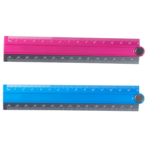 30cm DIY Drawing Rulers Folding Ruler Drawing Ruler Aluminum Alloy Ruler Measuring Tool School Office Students Use
