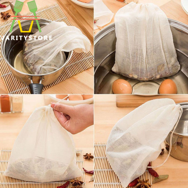 【Varitystore】Drawstring Túi Lọc, Dây Rút Cotton Nguyên Chất, Túi Thuốc ...