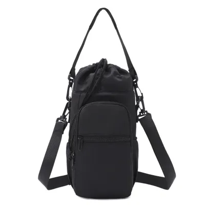 Water Bottle Holder with Strap Insulation Water Bottle Carrier Bag with Phone Pocket Water Bottle Sling Bag Crossbody