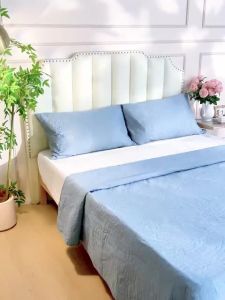 HIG Cadar Patchwork 3-in-1 Set Cadar Queen/King Penyejuk & Boleh Bernafas – Sangat Selesa untuk Tidur Yang Menyegarkan Soft Textiles Bedding Selimut