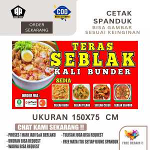 Cetak Spanduk Banner SEBLAK  TERAS SEBLAK Costom Desain