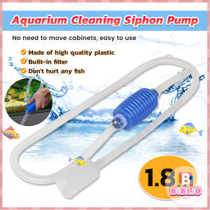 BIBLIO Aquarium Cleaning Siphon Pump Water Changer Gravel Cleaner Fish Tank Easy Dirt Remover Tools