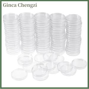 Ginca 100pcs 27mm xu chủ viên nang lưu trữ trường hợp hiển thị hộp tròn hiển thị trường hợp