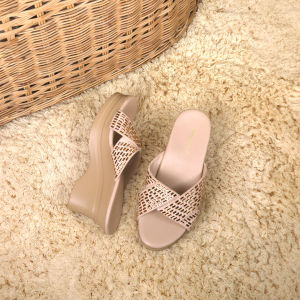[THOMAS CHAN] Diamond Crisscross Cushioned Heels