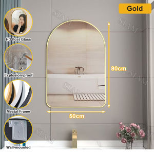 Arch Bathroom Mirror Makeup Mirror Hanging Wall Mirror Dressing Mirror Mounted Mirror