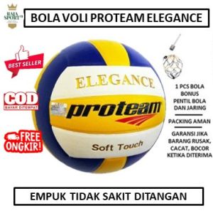 BOLA VOLI VOLLY PROTEAM ELEGANCE FREE PENTIL JARING - BOLA VOLLEY PROTEAM OFFICIAL - VOLLEYBALL ELEGAN - BOLA VOLI MURAH - BOLA VOLI PRO LIGA