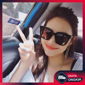 Gratis Ongkir - Kacamata Fashion Hitam Cream / Kacamata Model Cat Eye Korean Style / Kacamata