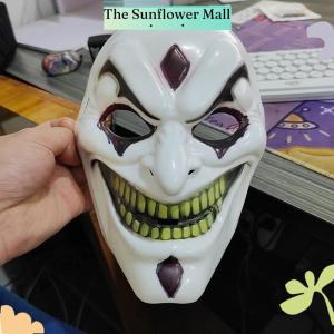 Sunflower New Joker Full Face Mask Funny Big Teeth Smiling Face Mask Cool Boy Headgear Halloween Cosplay Props