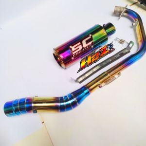 Knalpot Racing Multicolor SC Project untuk R15/Vixion/CBR 150/MX King/Jupiter Mx 135/Sonic/Gsx/Suipa/GTR/Verza/Byson