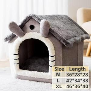 Pet House Comfortable Warm Furry Cat Bed Puppy Bed Removable Washable Four Seasons Universal