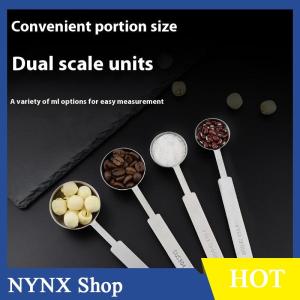 [NYNX] 1 4Pcs Coffee Scoops Long Handle 304 Stainless Steel Tablespoon Stackable Kitchen Measuring Spoon Fits Coffee Container