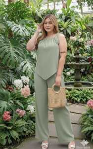 BKK THAILAND LINEN PLUS SIZE COORDS SET