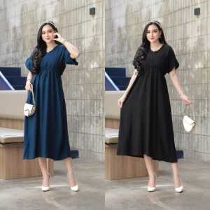 Set 3pcs Daster Rayon Premium Asmiranda Busui Leher Crew Warna Solid - Ukuran Reguler