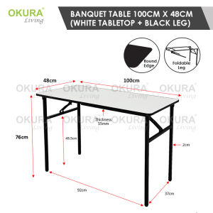 OKURA EXTRA LONG 6ft Banquet Table / Foldable Table / Meja Banquet Petak / Rectangular Tables / Oblong Folding Meja