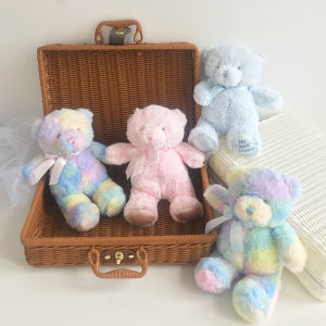 25 CM Fluffy Adorable Soft Teddy Bear Plush Toy with Bows Birthday Gifts Cute Stuffed Animal Toys