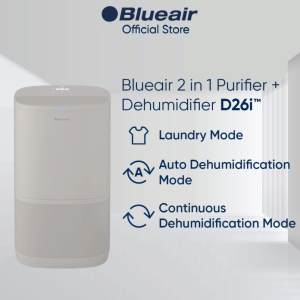 Blueair 2-in-1 Dehumidifier + Air Purifier D26i | Remove Humidity Mould Dust Haze | Smart WiFi Quiet Home