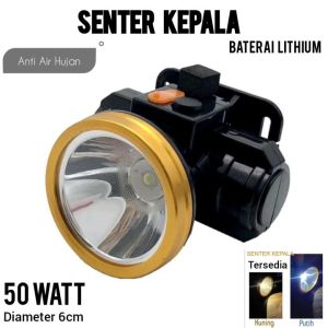 Senter Kepala 20w 35w 50w Body Kecil / Besar Super Terang dan Ringan di Kepala Murah Bebas Ongkir