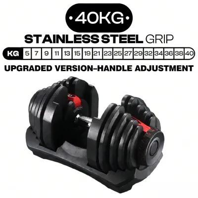 Adjustable Dumbbell Set 5.5KG/11KG/11.5KG/12KG/18KG/24KG/32KG/40KG Home Gym Dumbbells Multi-Weight Fitness Training Dumbbell with 35mm Bar